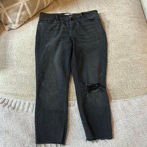 Black Distressed Women's Jeans